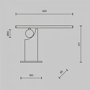Настольная лампа декоративная Maytoni Monumento MOD467TL-L9BS3K