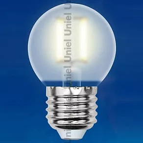 Лампа светодиодная Uniel  E27 6Вт 3000K LED-G45-6W/WW/E27/FR/O
