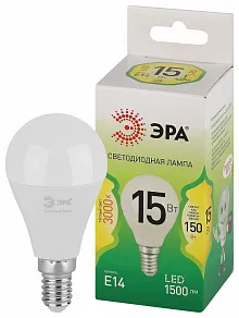 Лампа светодиодная Эра Green Line E14 15Вт 3000K LED P45-15W-830-E14 GL
