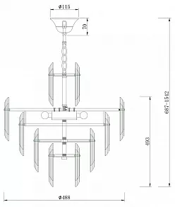 Подвесная люстра Maytoni Flare DIA200PL-06G