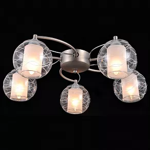 Потолочная люстра Natali Kovaltseva Twin TWIN 75089/5C NICKEL, CHROME