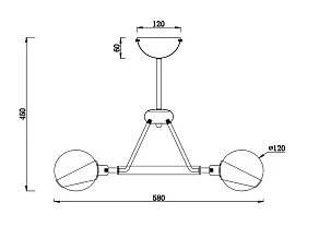 Люстра на штанге Freya Silvia FR5009PL-05B