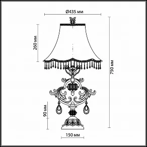 Настольная лампа декоративная Odeon Light Safira 2802/1T
