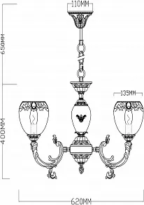 Подвесная люстра Rivoli Albertina P5 AB Б0038440