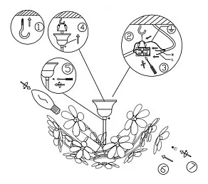 Люстра на штанге Globo Purple 5142
