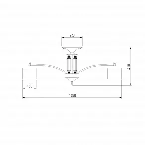 Люстра на штанге Eurosvet Adagio 60080/9 сатин-никель