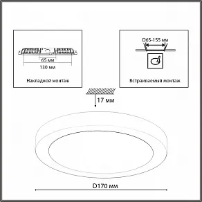 Накладной светильник Sonex Mitra LED 7788/12L