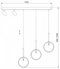 Подвесной светильник Eurosvet Verge 90249/5 черный