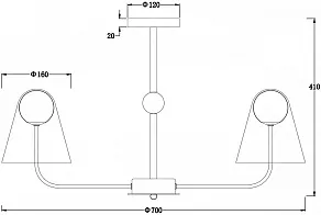 Люстра на штанге Freya Doublety FR5382PL-05BS
