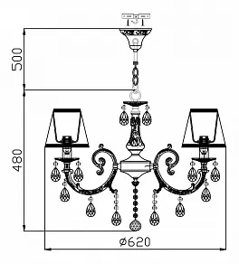 Подвесная люстра Maytoni Filomena ARM390-07-W