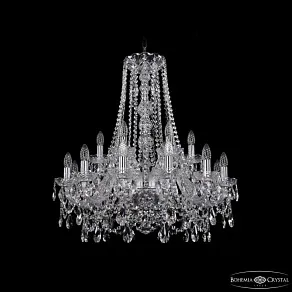 Подвесная люстра Bohemia Ivele Crystal 1411 1411/12+6/240/h-80 Ni