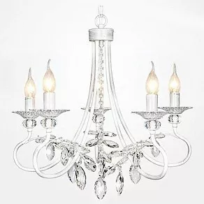 Подвесная люстра Eurosvet 60057 60057/5 белый с серебром