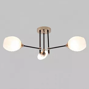 Люстра на штанге Imex MD.4144 MD.4144-3-S-BK+FGD