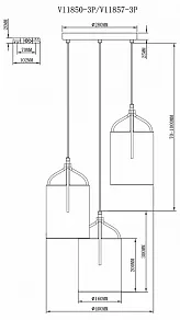 Подвесной светильник Moderli Inari V11850-3P