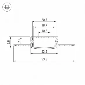 Профиль встраиваемый Arlight FANTOM 047360