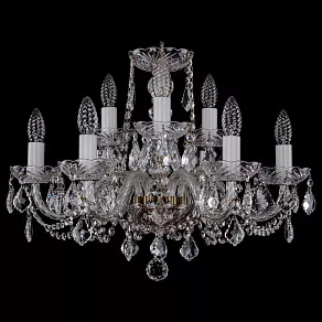 Подвесная люстра Bohemia Ivele Crystal 1402 1402/6_3/195/Pa/Leafs