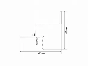 Профиль встраиваемый SWG PRO ARC FGC-20-WH-2