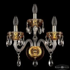 Бра Bohemia Ivele Crystal 5417 5417B/2+1/165 G Amber/M-1G