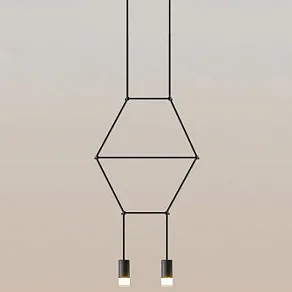 Подвесной светильник Imperiumloft Via Wireflow polyhedral Via01