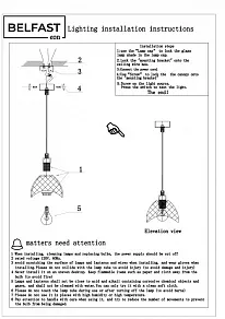 Подвесной светильник Belfast Clifton D33331-1 GL GR