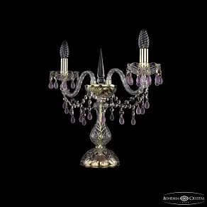 Настольная лампа декоративная Bohemia Ivele Crystal 1410 1410L/2/141-39 G V7010