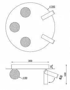 Потолочная люстра iLedex Telescope D4774-40 SGD
