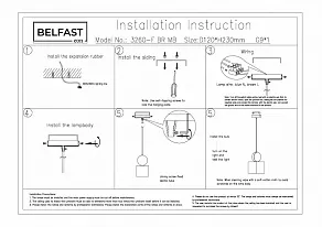 Подвесной светильник Belfast Ravenhill 3260-F BR MB
