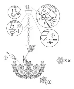 Подвесная люстра Globo Juliana 5131