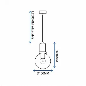 Подвесной светильник Imperiumloft PENBALL Black PENBALL01