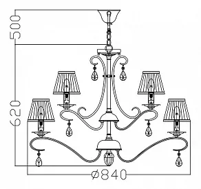 Подвесная люстра Maytoni Brionia ARM172-12-G