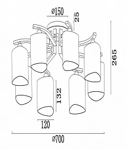 Потолочная люстра Freya Sol FR5454CL-08CH