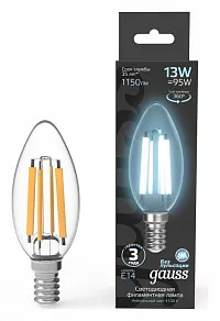 Лампа светодиодная Gauss Filament E14 13Вт 4100K 103801213