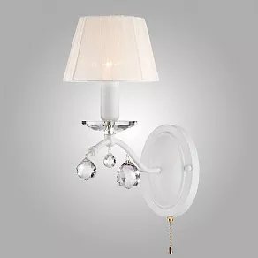 Бра Eurosvet Эстель 10058/1 белый с золотом/прозрачный хрусталь Strotskis