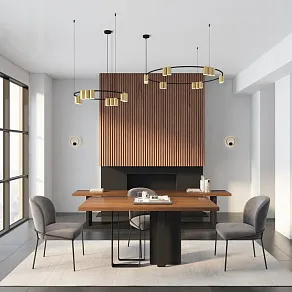 Подвесная люстра Denkirs Orbit DK4065-BK+SG