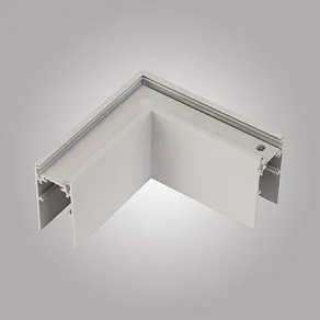 Соединитель угловой внешний для треков накладных AM-Group  MAGNET AM401 LL-20B 90° горизонтальный WH