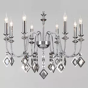 Подвесная люстра Eurosvet Telao 10120/8 хром/дымчатый хрусталь Strotskis Smart