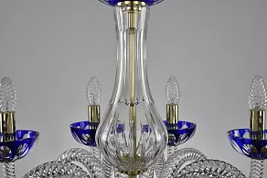 Подвесная люстра Bohemia Ivele Crystal Ivele Crystal 1 1308/12+6/360/2d G Cl/Clear-Blue/H-1I