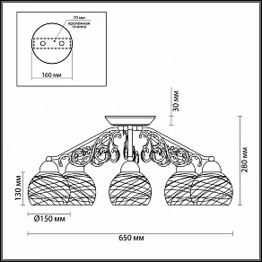 Потолочная люстра Odeon Light Balina 2944/5C