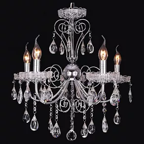 Подвесная люстра Eurosvet 10046 10046/5 хром/прозрачный хрусталь