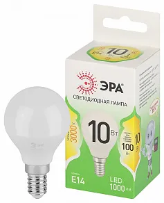 Лампа светодиодная Эра Green Line E14 10Вт 3000K LED P45-10W-830-E14 GL