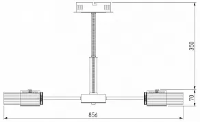 Люстра на штанге Eurosvet Jet 90244/8 черный/золото