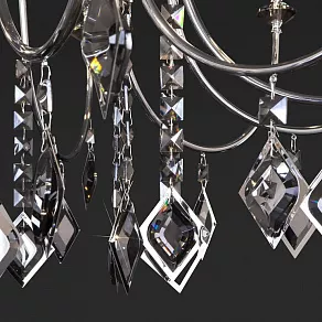 Подвесная люстра Eurosvet Telao 10110/12 хром/дымчатый хрусталь Strotskis