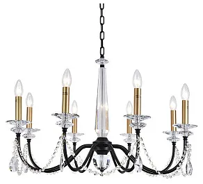 Подвесная люстра Newport АНАСТАСИЯ 3978/C black+brass