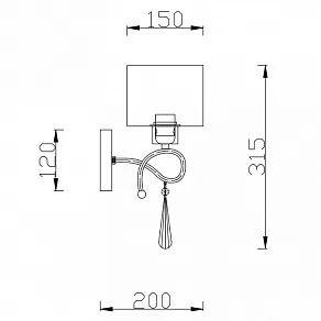 Бра Rivoli Raffinato A1 CR Б0038040