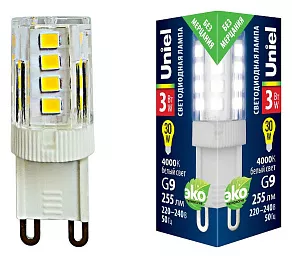 Лампа светодиодная Uniel  G9 3Вт 4000K UL-00006747