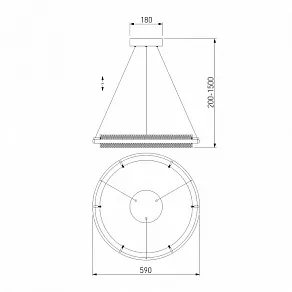 Подвесной светильник Eurosvet Imperio 90241/1 белый/ серебро Smart