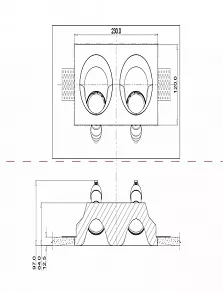 Встраиваемый светильник Maytoni Gyps Modern DL002-1-02-W