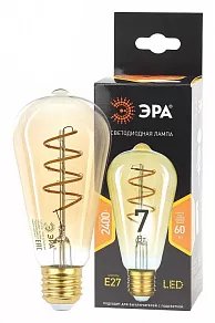 Лампа светодиодная Эра F-LED E27 7Вт 2400K Б0047665