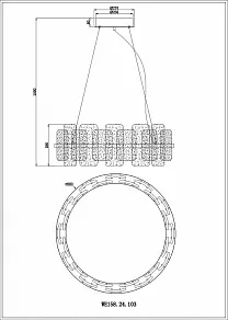 Подвесной светильник Wertmark Nelly WE158.24.103