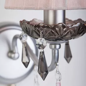 Бра Eurosvet Rosetta 10086/1 серебро/дымчатый хрусталь Strotskis